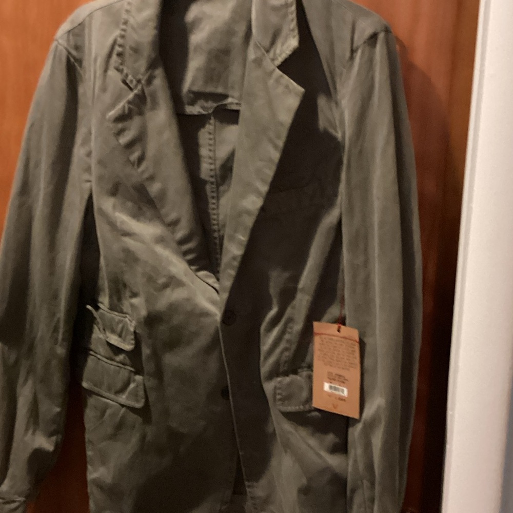 True Religion Khaki Green Tailored Blazer